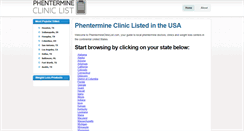 Desktop Screenshot of phenterminecliniclist.com